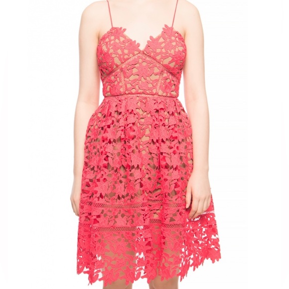 Self-Portrait Hot Pink Mini Azalea Dress - Picture 3 of 7